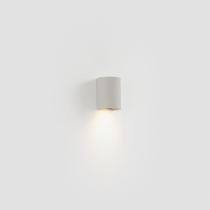 FARO 40526 - Zidna svjetiljka SOLE 1xGU10/8W/230V bijela izbrazdana okrugli