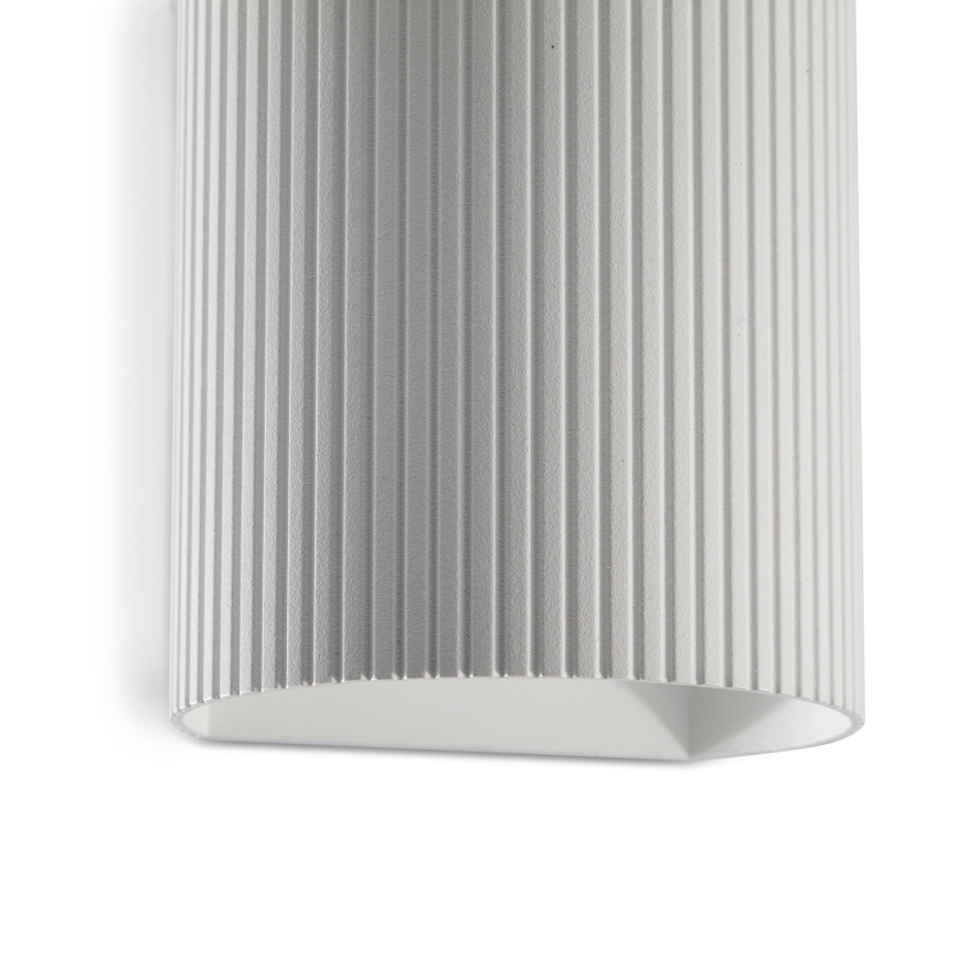 FARO 40526 - Zidna svjetiljka SOLE 1xGU10/8W/230V bijela izbrazdana okrugli