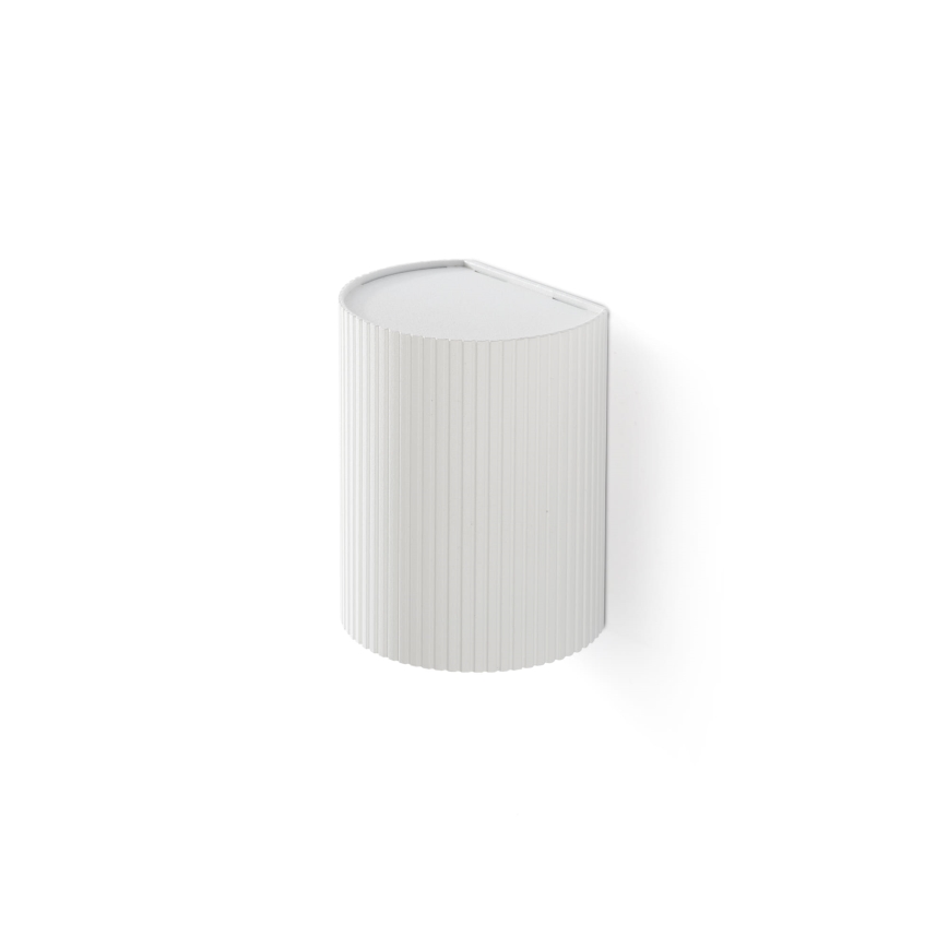 FARO 40526 - Zidna svjetiljka SOLE 1xGU10/8W/230V bijela izbrazdana okrugli
