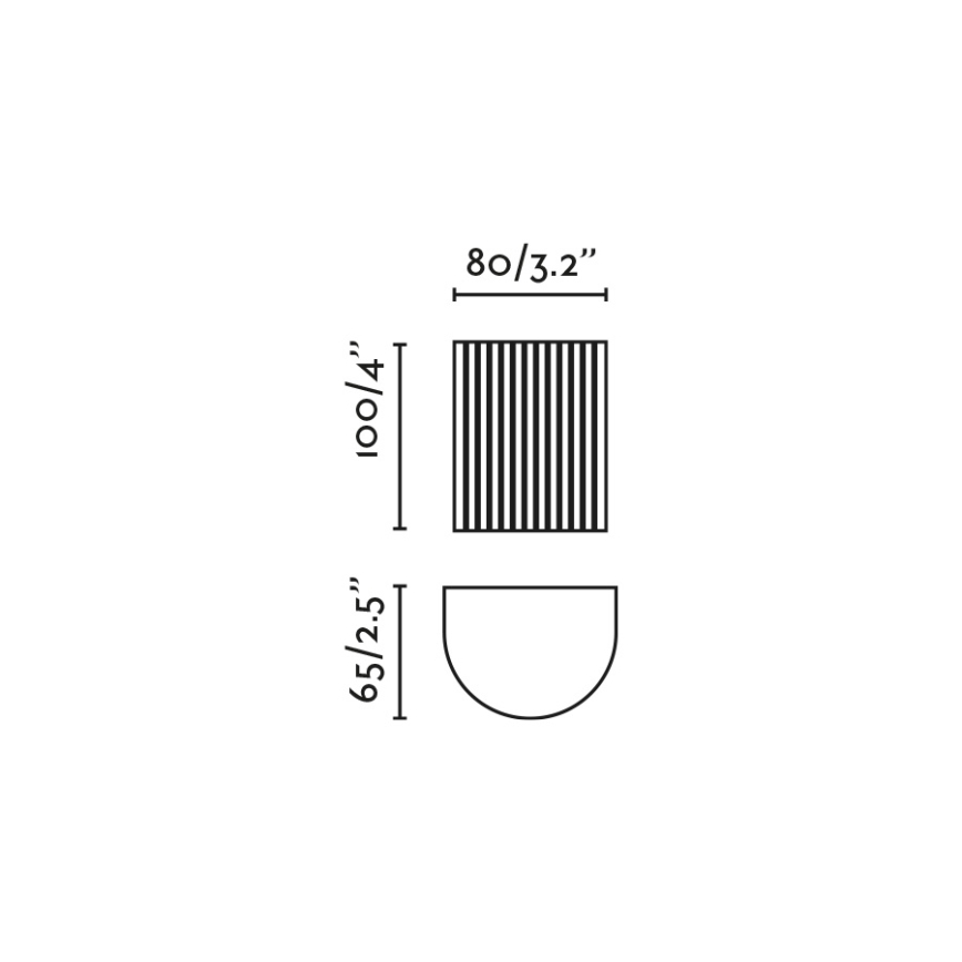 FARO 40527 - Zidna svjetiljka SOLE 1xGU10/8W/230V crna izbrazdana okrugli