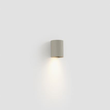 FARO 40528 - Zidna svjetiljka SOLE 1xGU10/8W/230V siva izbrazdana okrugli