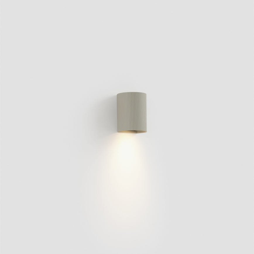 FARO 40528 - Zidna svjetiljka SOLE 1xGU10/8W/230V siva izbrazdana okrugli