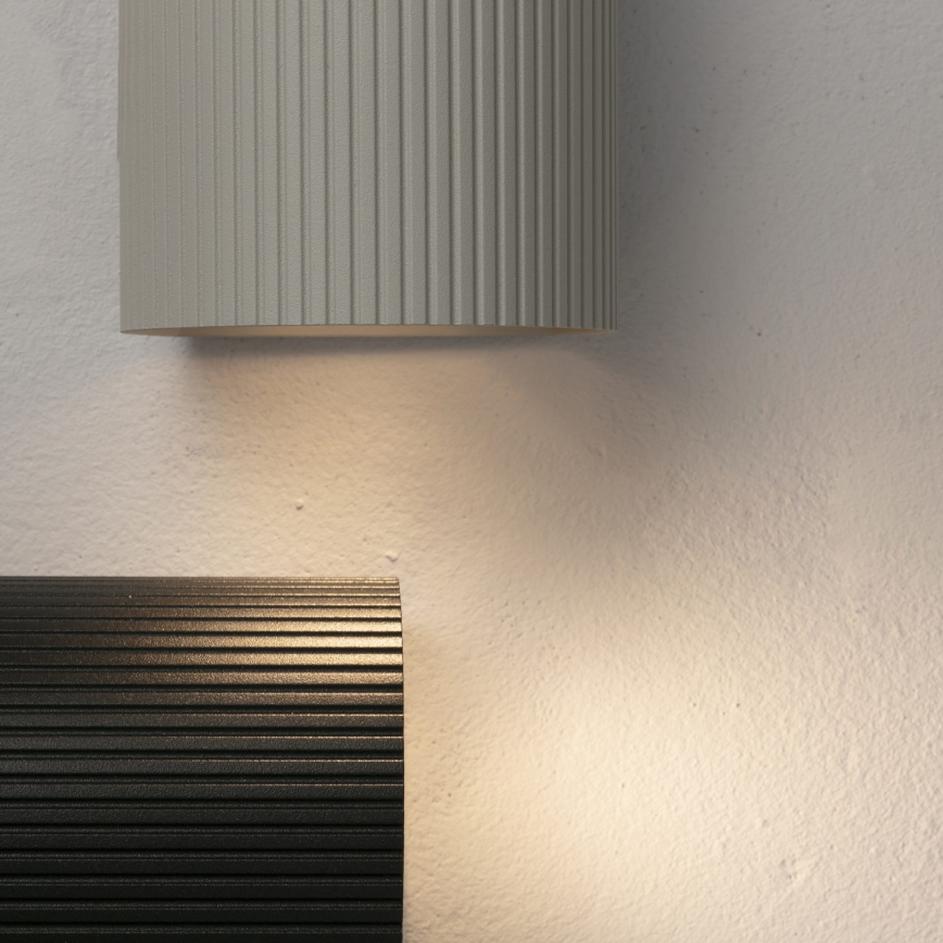 FARO 40528 - Zidna svjetiljka SOLE 1xGU10/8W/230V siva izbrazdana okrugli