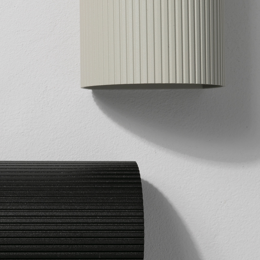 FARO 40528 - Zidna svjetiljka SOLE 1xGU10/8W/230V siva izbrazdana okrugli