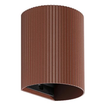 FARO 40529 - Zidna svjetiljka SOLE 1xGU10/8W/230V cigla izbrazdana okrugli