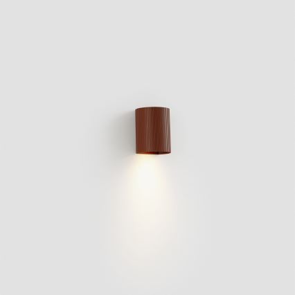 FARO 40529 - Zidna svjetiljka SOLE 1xGU10/8W/230V cigla izbrazdana okrugli