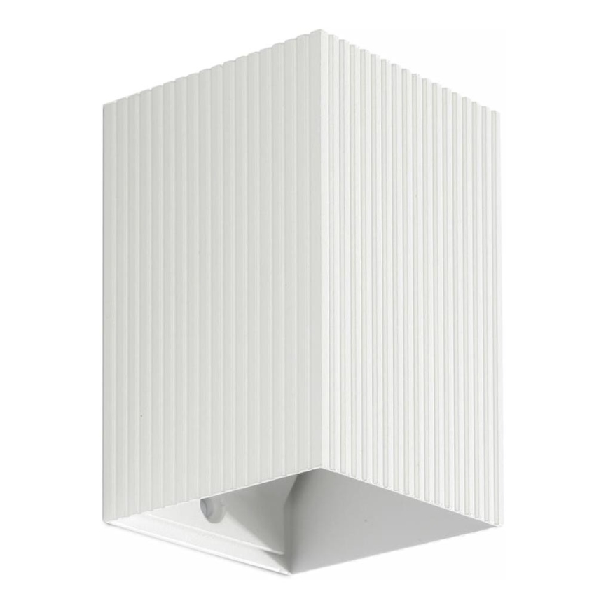 FARO 40534 - Zidna svjetiljka SOLE 1xGU10/8W/230V bijela izbrazdana uglast