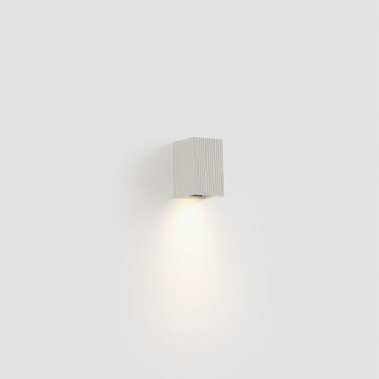 FARO 40534 - Zidna svjetiljka SOLE 1xGU10/8W/230V bijela izbrazdana uglast