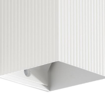 FARO 40534 - Zidna svjetiljka SOLE 1xGU10/8W/230V bijela izbrazdana uglast