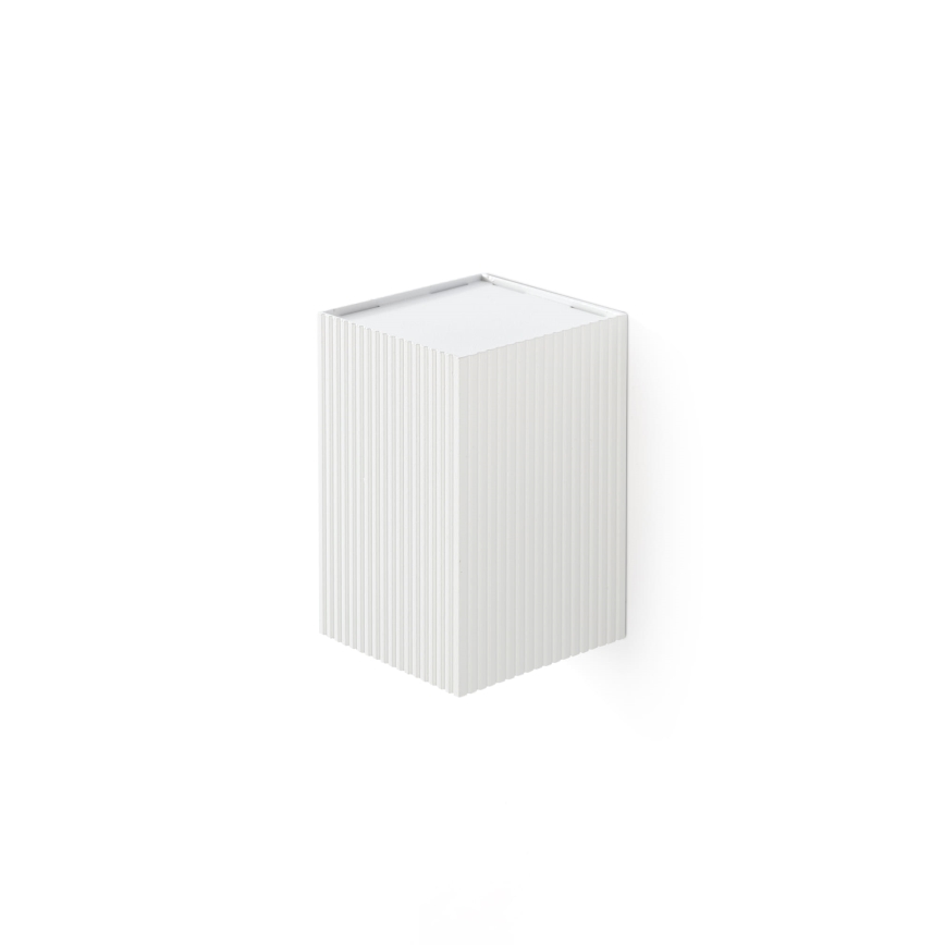 FARO 40534 - Zidna svjetiljka SOLE 1xGU10/8W/230V bijela izbrazdana uglast