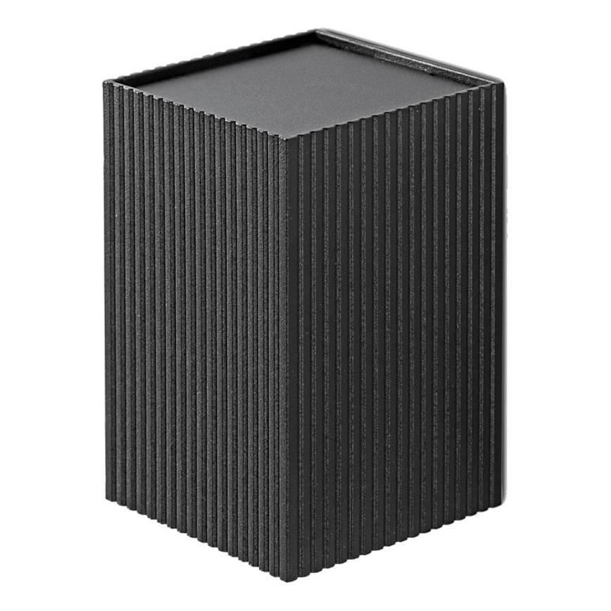 FARO 40535 - Zidna svjetiljka SOLE 1xGU10/8W/230V crna izbrazdana uglast