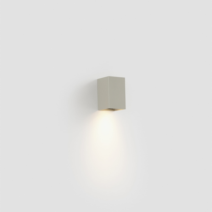 FARO 40536 - Zidna svjetiljka SOLE 1xGU10/8W/230V siva izbrazdana uglast