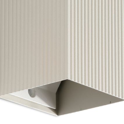FARO 40536 - Zidna svjetiljka SOLE 1xGU10/8W/230V siva izbrazdana uglast