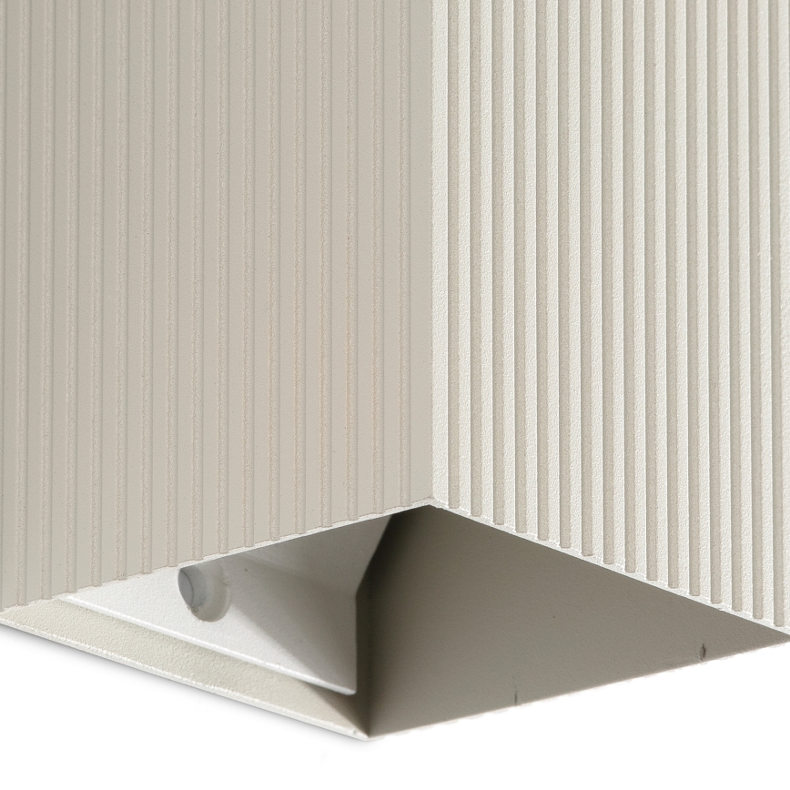 FARO 40536 - Zidna svjetiljka SOLE 1xGU10/8W/230V siva izbrazdana uglast