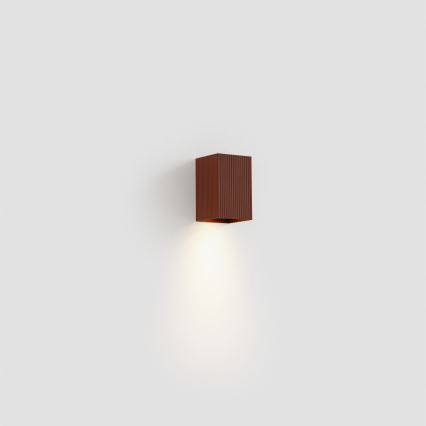 FARO 40537 - Zidna svjetiljka SOLE 1xGU10/8W/230V cigla izbrazdana uglast