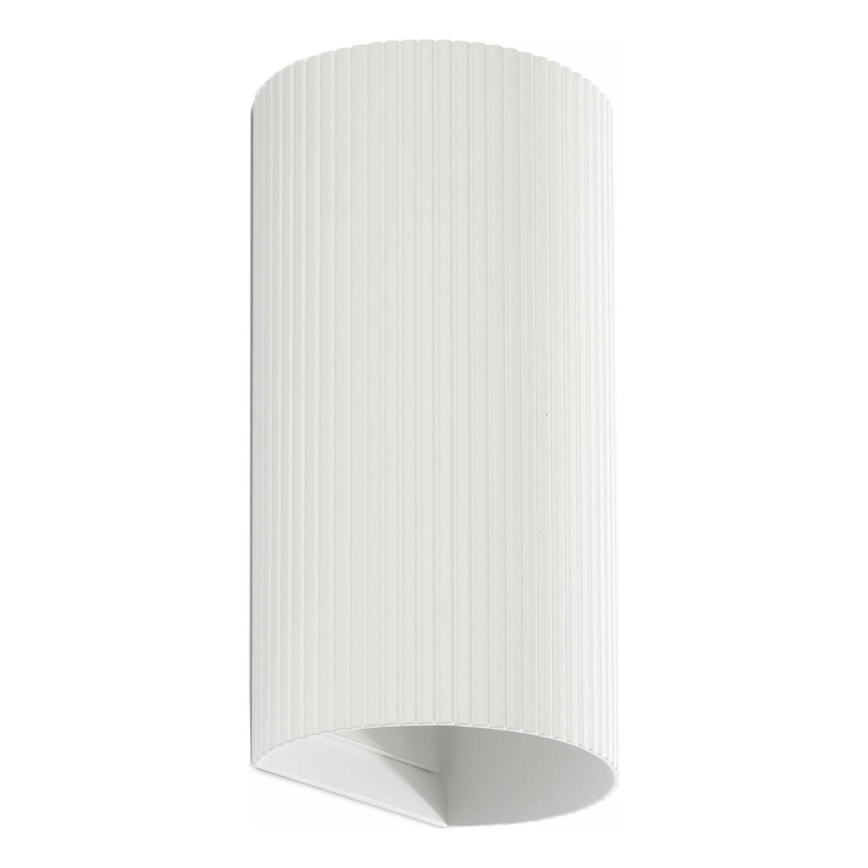 FARO 40542 - Zidna svjetiljka SOLE 2xGU10/8W/230V bijela izbrazdana okrugli