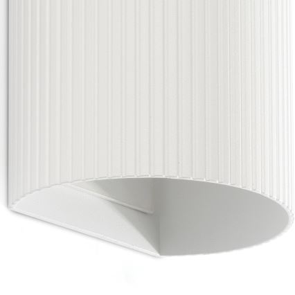 FARO 40542 - Zidna svjetiljka SOLE 2xGU10/8W/230V bijela izbrazdana okrugli