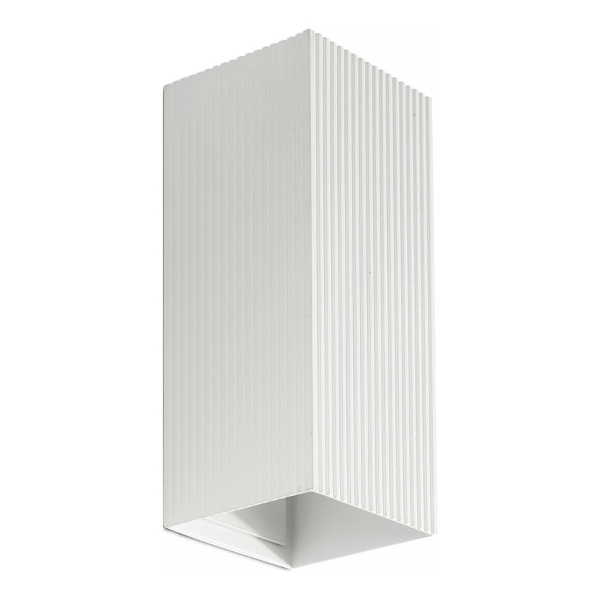 FARO 40565 - Zidna svjetiljka SOLE 2xGU10/8W/230V bijela izbrazdana uglast