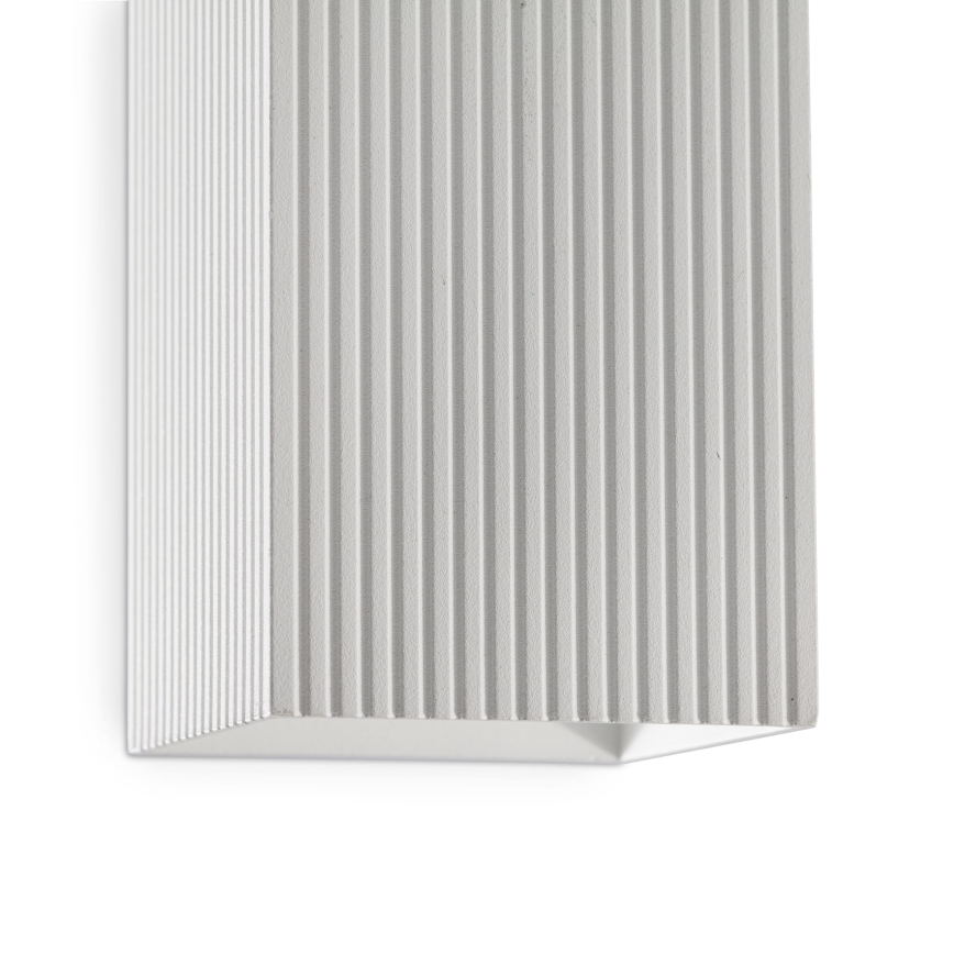 FARO 40565 - Zidna svjetiljka SOLE 2xGU10/8W/230V bijela izbrazdana uglast