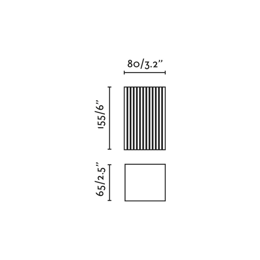 FARO 40566 - Zidna svjetiljka SOLE 2xGU10/8W/230V crna izbrazdana uglast