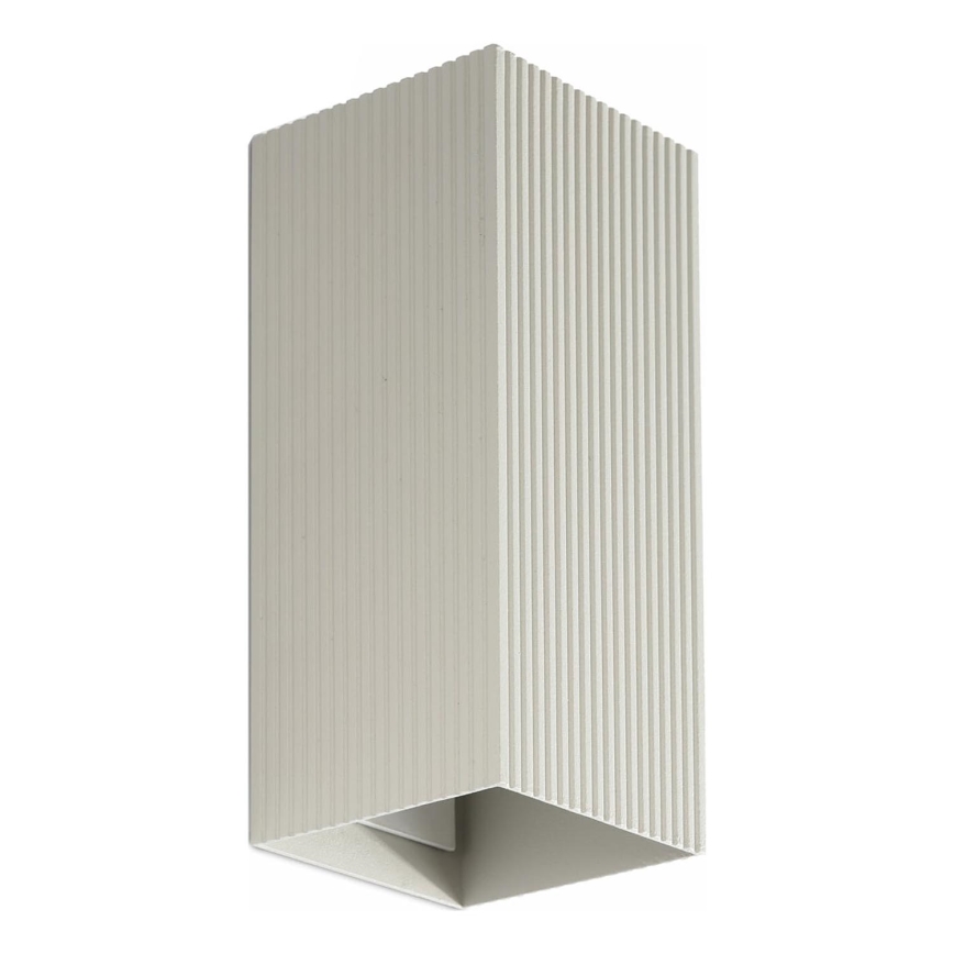 FARO 40567 - Zidna svjetiljka SOLE 2xGU10/8W/230V siva izbrazdana uglast