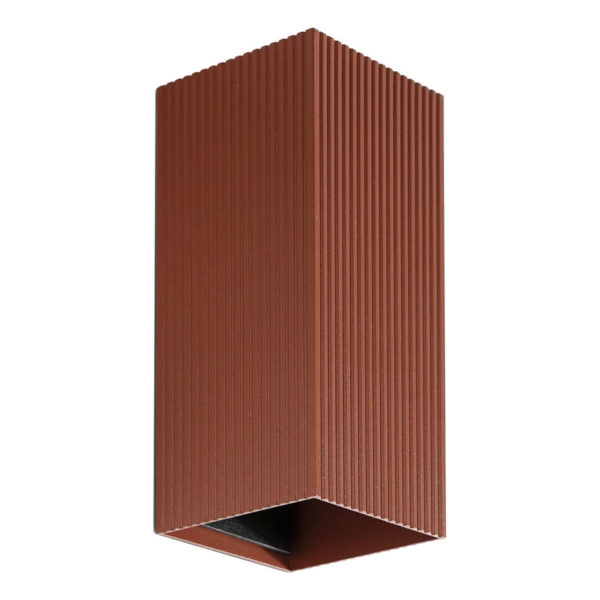 FARO 40568 - Zidna svjetiljka SOLE 2xGU10/8W/230V cigla izbrazdana uglast