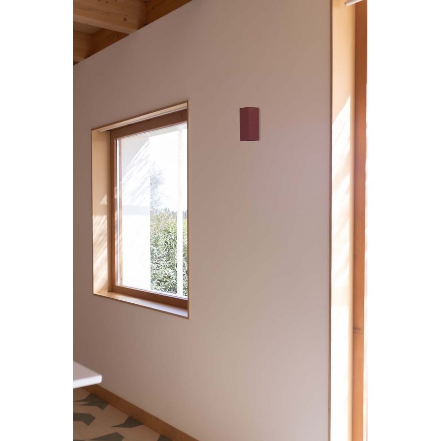 FARO 40568 - Zidna svjetiljka SOLE 2xGU10/8W/230V cigla izbrazdana uglast