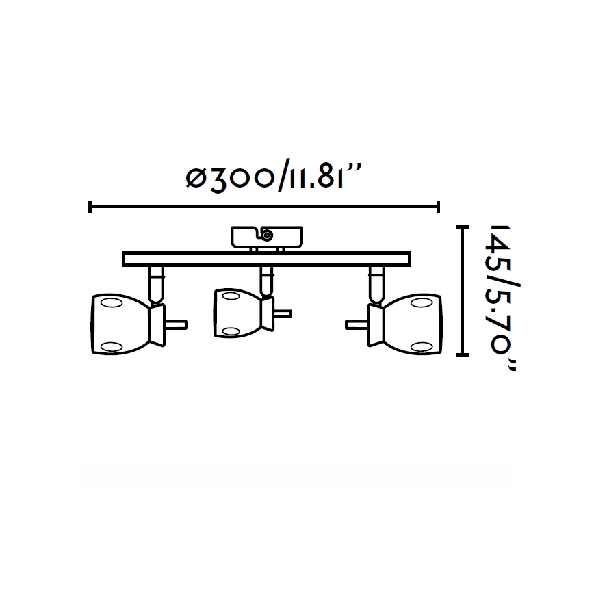 FARO 40887 - Stropna svjetiljka MIKA 3xGU10/50W/230V