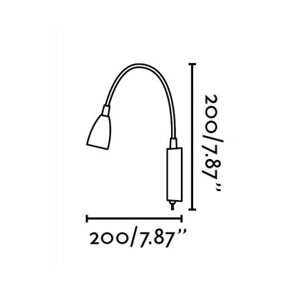 FARO 41019 - LED Zidna lampa LOKE LED/3W/230V