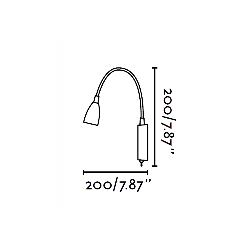 FARO 41019 - LED Zidna lampa LOKE LED/3W/230V