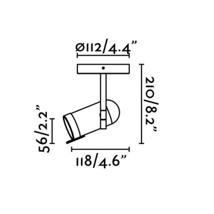 Faro 43530 - Reflektorska svjetiljka ORLEANS 1xGU10/8W/230V crna