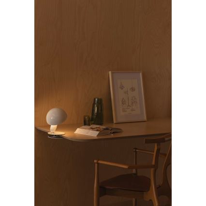 FARO 56101 - Stolna lampa s kvačicom 2u1 BELA 1xE27/15W/230V bijela
