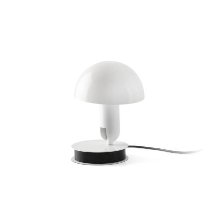 FARO 56101 - Stolna lampa s kvačicom 2u1 BELA 1xE27/15W/230V bijela