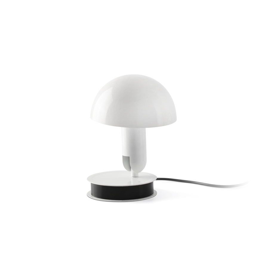 FARO 56101 - Stolna lampa s kvačicom 2u1 BELA 1xE27/15W/230V bijela