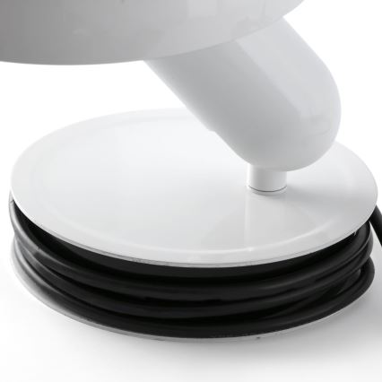 FARO 56101 - Stolna lampa s kvačicom 2u1 BELA 1xE27/15W/230V bijela
