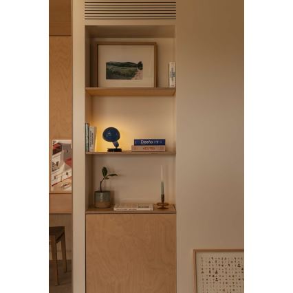 FARO 56102 - Stolna lampa s kvačicom 2u1 BELA 1xE27/15W/230V plava