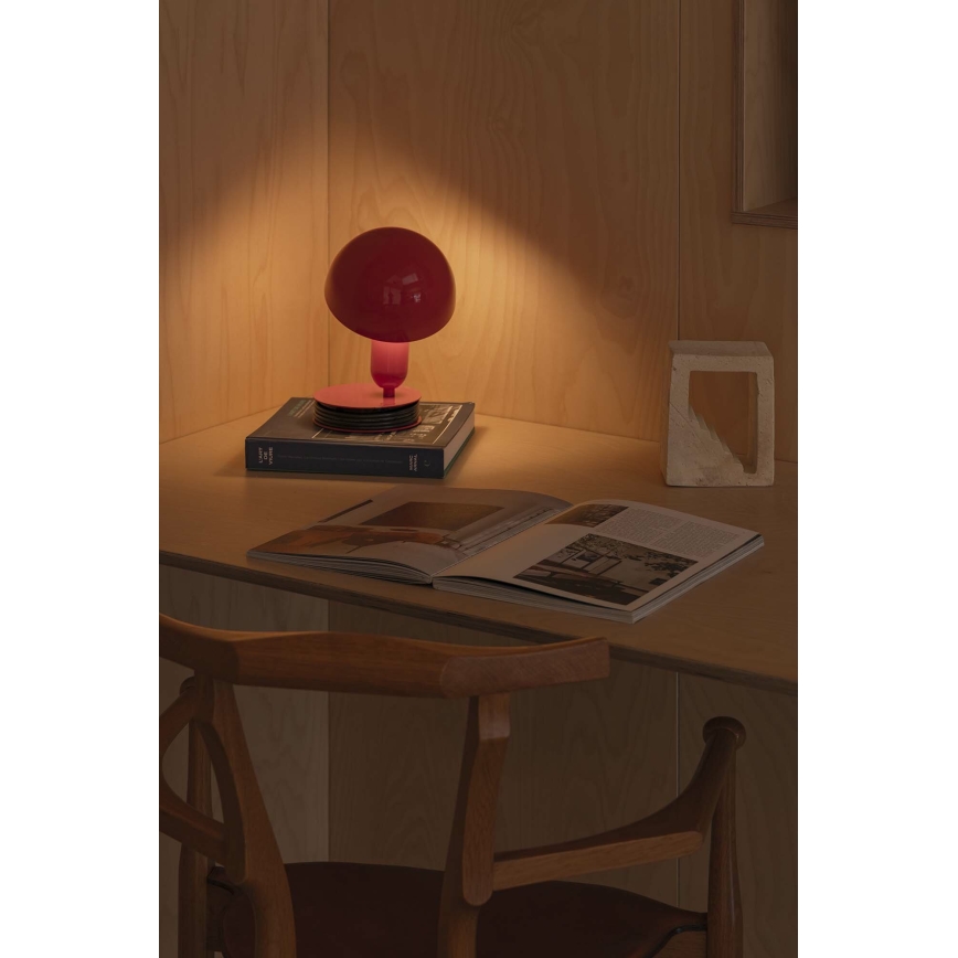 FARO 56103 - Stolna lampa s kvačicom 2u1 BELA 1xE27/15W/230V crvena