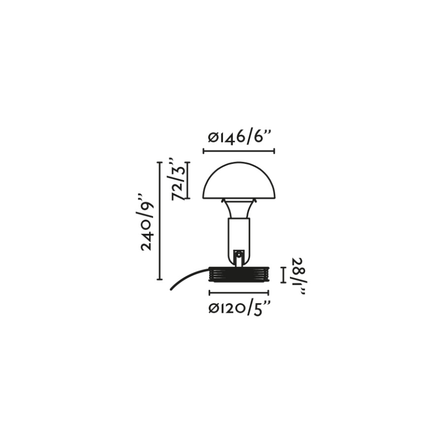 FARO 56103 - Stolna lampa s kvačicom 2u1 BELA 1xE27/15W/230V crvena