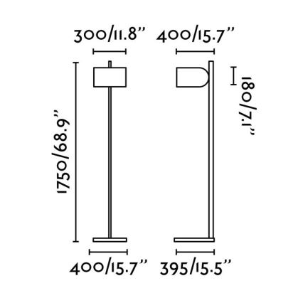 Faro 57211 - Podna lampa STAND 1xE27/20W/230V