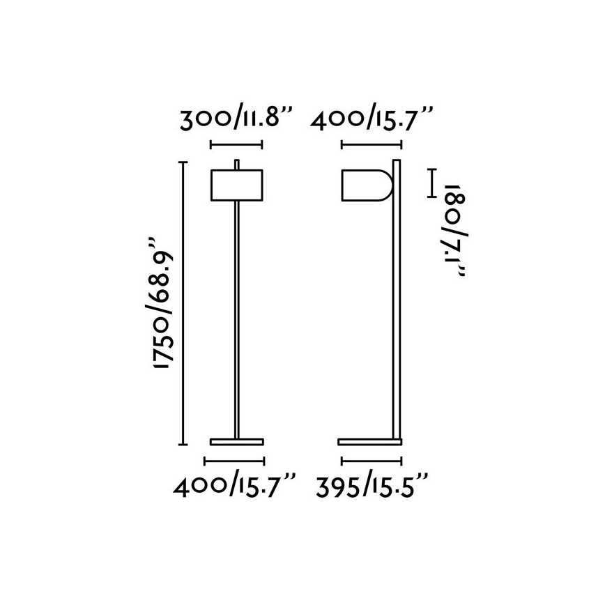 Faro 57211 - Podna lampa STAND 1xE27/20W/230V