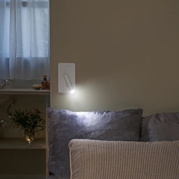 FARO 62117 - LED Zidna reflektorska svjetiljka SUAU LED/3W/230V USB bijela