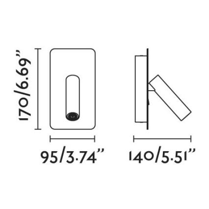 FARO 62118 - LED Zidna reflektorska svjetiljka SUAU LED/3W/230V crna