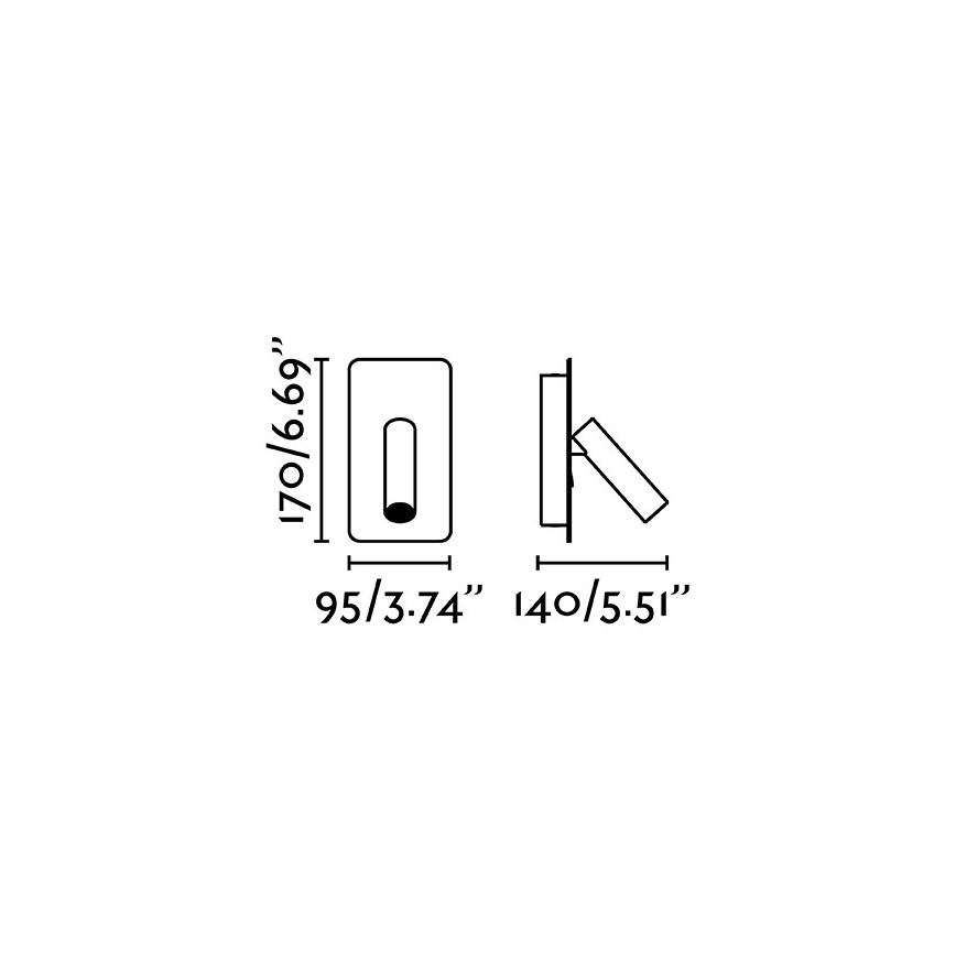 FARO 62120 - LED Zidna reflektorska svjetiljka SUAU LED/3W/230V bijela