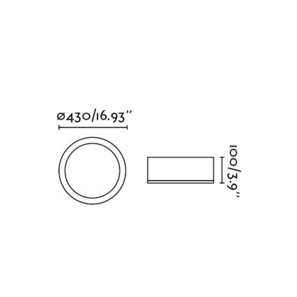 FARO 63399 - Stropna svjetiljka za kupaonicu KAO LED/35W/230V IP44