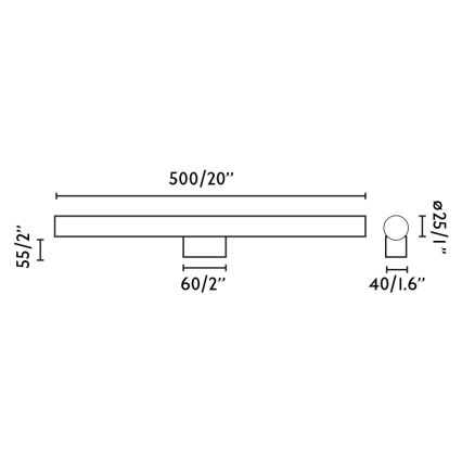 FARO 63552 - LED Rasvjeta za ogledalo u kupaonici CALMA LED/7W/230V IP44 bijela