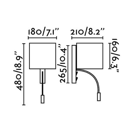 Faro 64323 - LED Zidna svjetiljka 1xE27/3W/230V