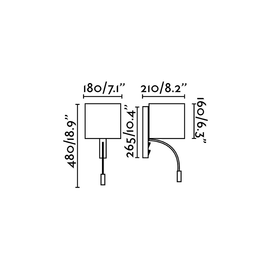 Faro 64323 - LED Zidna svjetiljka 1xE27/3W/230V
