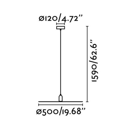 FARO 68145 - Luster na sajli PLAT 1xE27/60W/230V