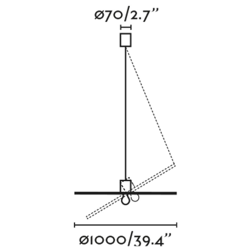 FARO 68590-70 - Luster na sajli COSTAS 1xE27/15W/230V pr. 100 cm crna/ratan