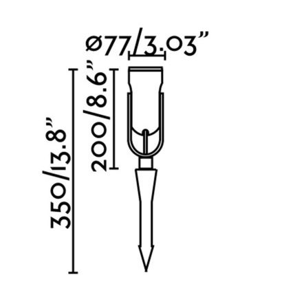 FARO 70037 - LED Vanjska svjetiljka SLOT-35 LED/14W/230V IP65 3000K